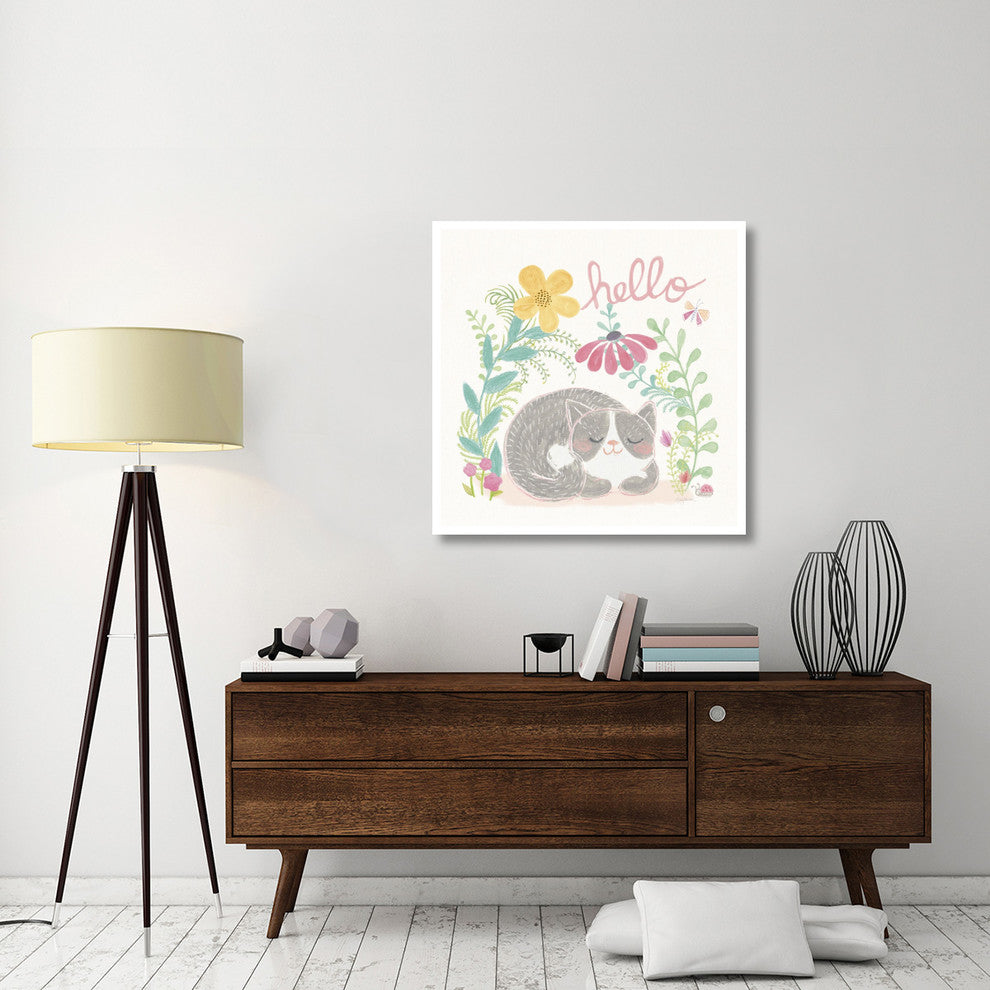 "Garden Friends White VI" Digital Paper Print by Mary Urban, 38"x38"