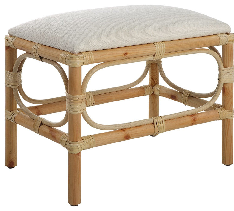 Uttermost Laguna Small White Bench 23668