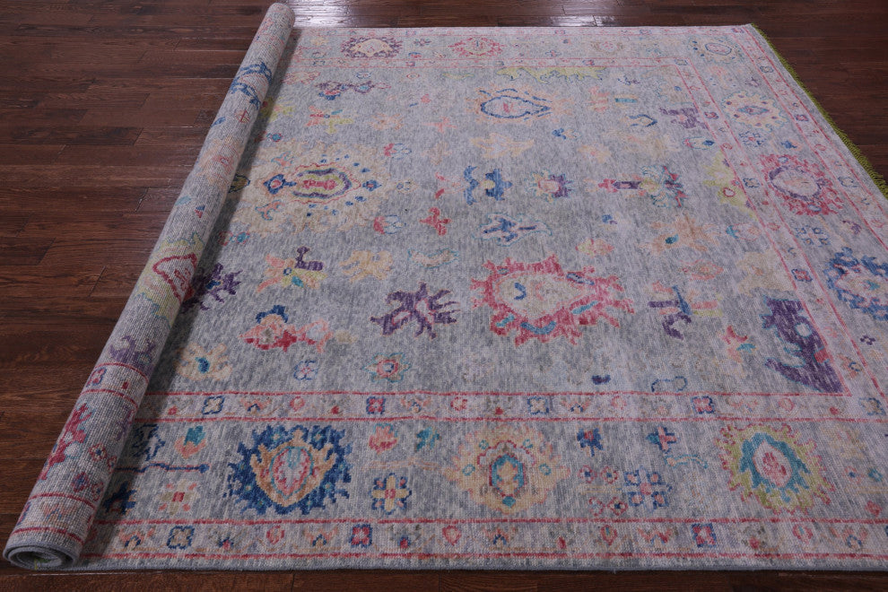 Turkish Oushak Hand Knotted Wool Rug 8' 3" X 10' 2" - Q14837