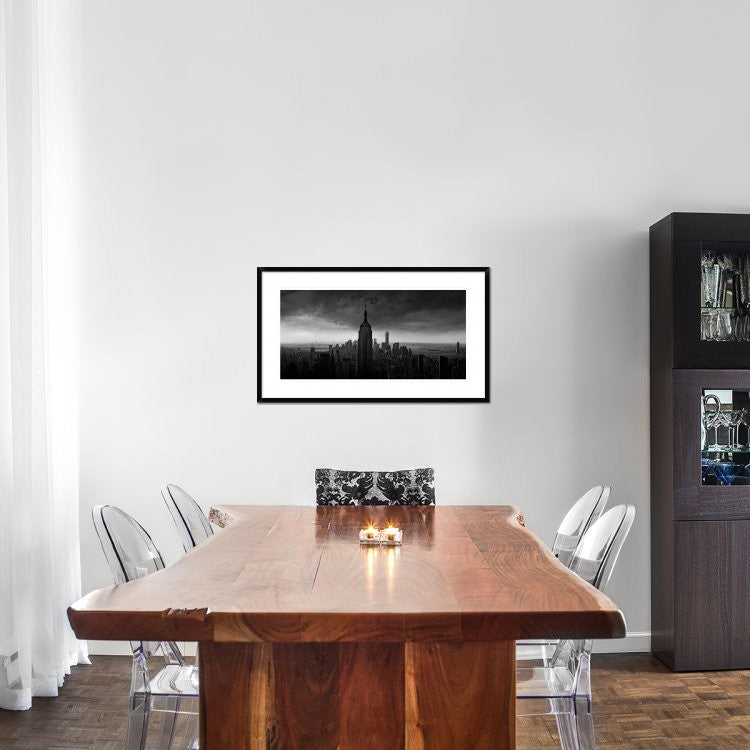 "New York Rockefeller View" Framed Digital Print by Wim Schuurmans, 38x22"