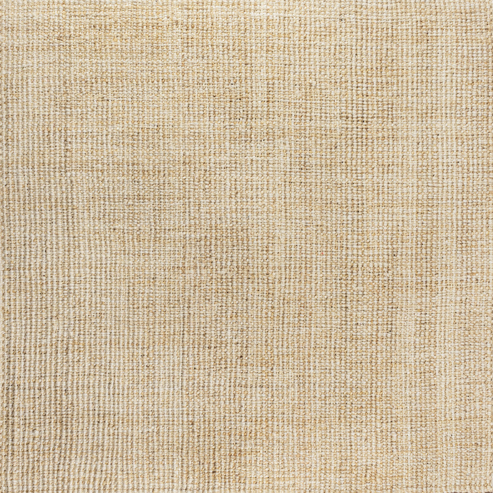 Hiro Hand Woven Chunky Jute Ivory 6' Square Area Rug