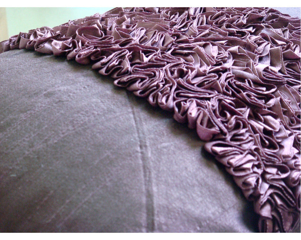 Purple Rectangular Pillow Covers 12"x26" Silk, Plum Love
