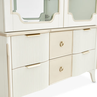 Close-up showing vertical ribbed texture along side/drawer area