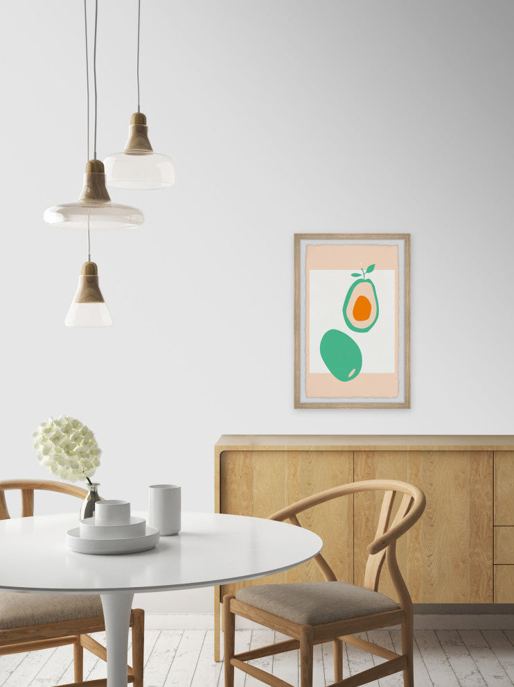 "Sliced Avocado" Framed Painting Print, 30x45