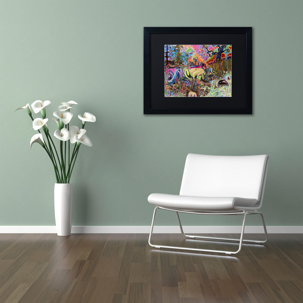 Josh Byer 'Water' Art, Black Frame, Black Mat, 14x11