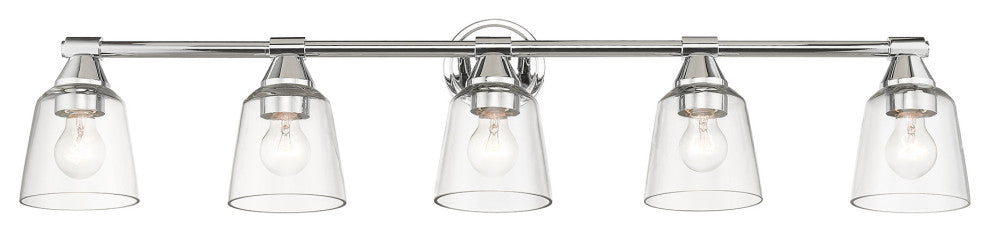 Catania 5-Light Polished Chrome Large Vanity Sconce
