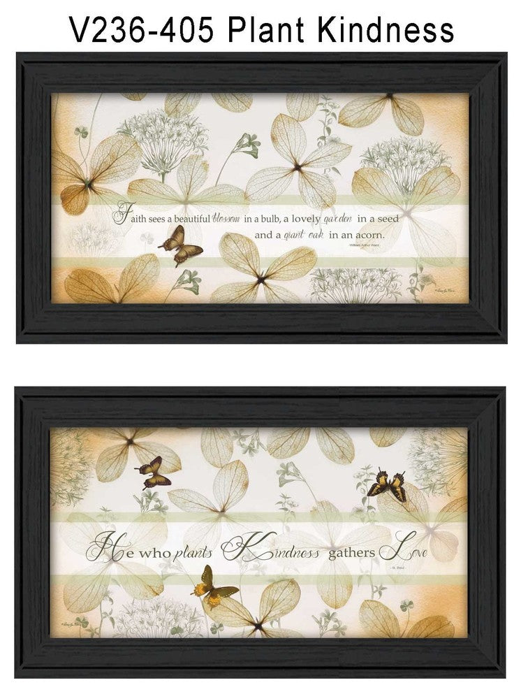 "Plant Kindness" Collection By Robin-Lee Vieira, Printed Wall Art, Black Frame