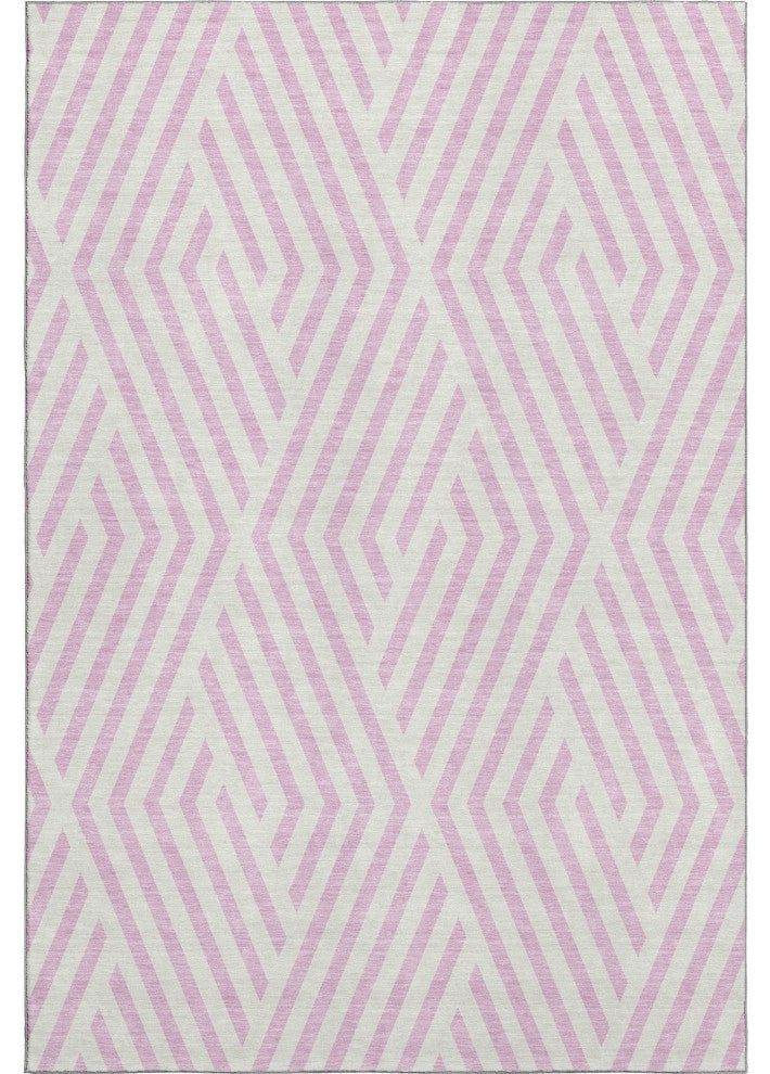 Premium Machine Washable Mayfield AMF550 Pink 9' x 12' Rug