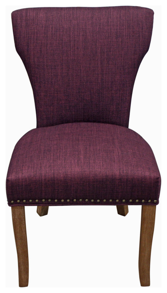 Lavaca 5-Piece Dining Set, 48" Round Dining Table and 2 Sets of Purple Chairs