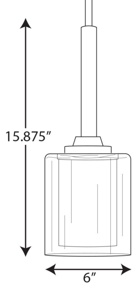 Kene Collection Graphite 1-Light Mini-Pendant