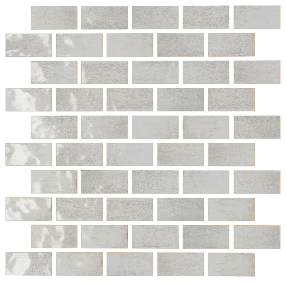CastelloUSA Anacleto Ceramic Pressed 1"x2" Mosaic Tile, White