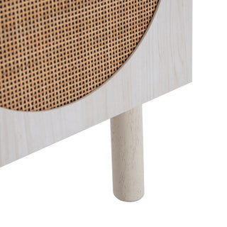 Safavieh Ophelia 2 Door 2 Shelf Media Stand, Bleached White/Natural