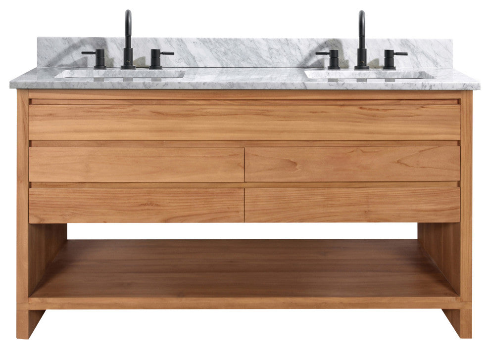 Avanity Kai Bath Vanity, Natural Teak, 60"