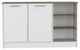 DEPOT E-SHOP Mars Kitchen Island, White/Dark Brown