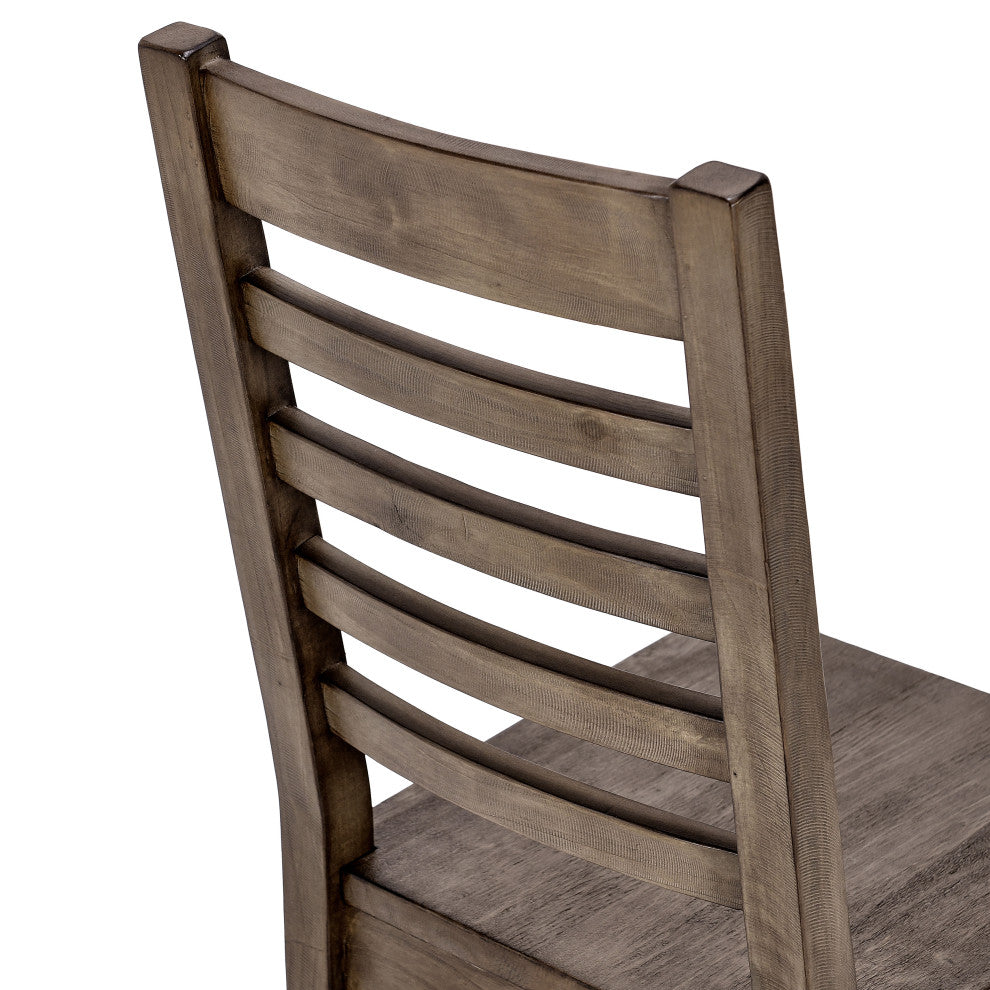 Caleb Reclaimed Pine Wood Dining Chair, Set of 2