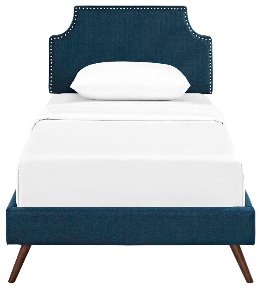 Corene Twin Platform Bed with Round Splayed Legs