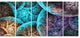 Colorful Dramatic Clouds, Abstract Art on Canvas, 60"x28", 5 Panels