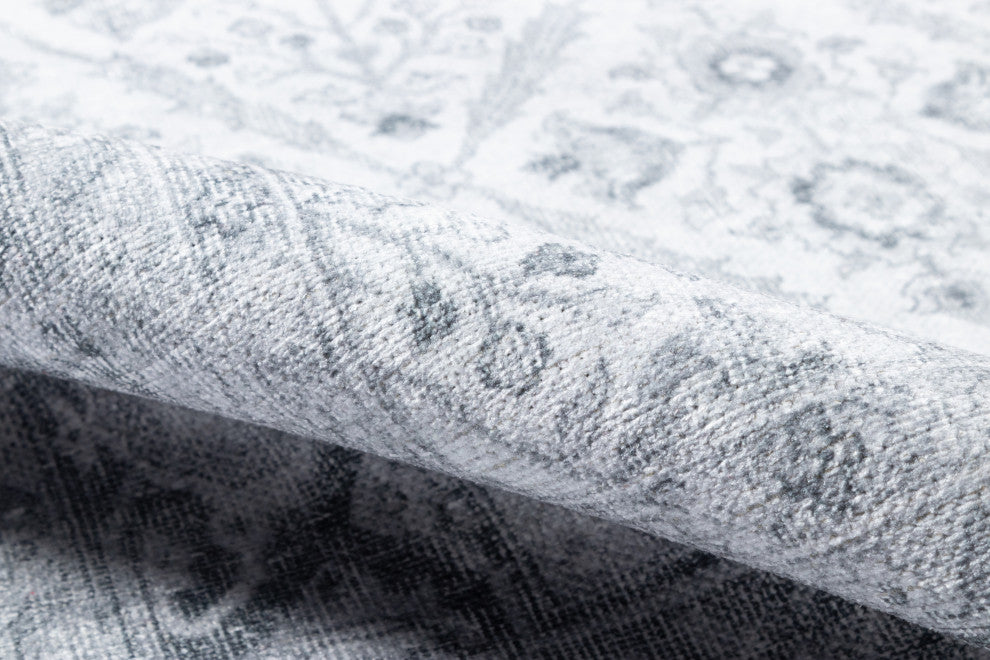 Momeni Chandler Cotton Polyester Traditional Grey Rug 5'6" X 8'6"