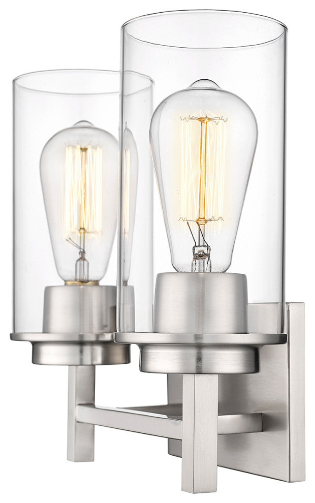 2 Light 11.5" Brushed Nickel Vanity Light
