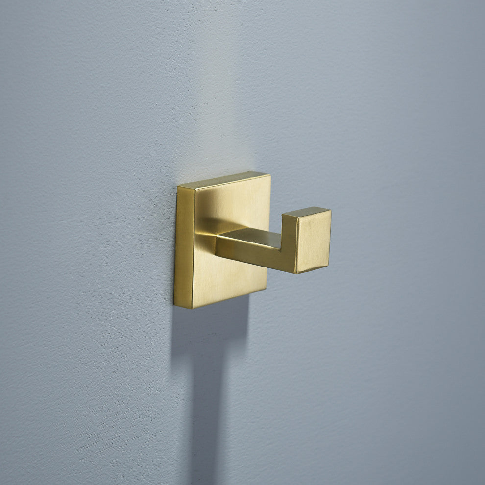 4-Piece Bathroom Accessory Hardware Set, Brushed Gold