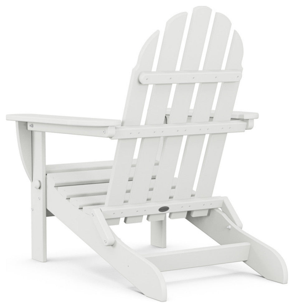 Polywood Classic Folding Adirondack Chair, White
