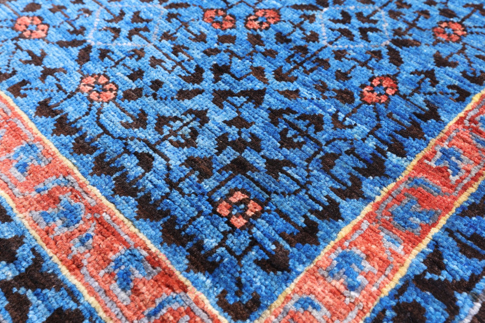 Geometric Mamluk Hand-Knotted Wool Rug 6' 10" X 9' 10" - Q12245