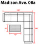 kathy ireland Madison Ave. 8 Piece Aluminum Patio Furniture Set 08a, Cinnamon