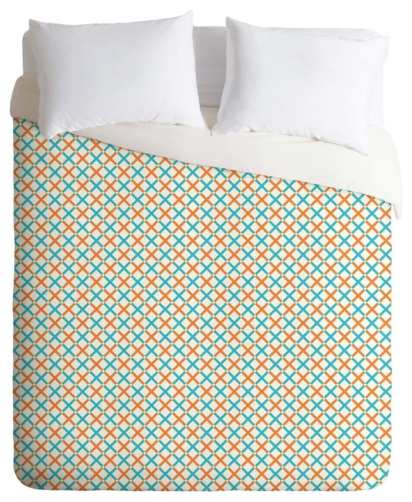 Deny Designs Tammie Bennett X Check Duvet Cover - Lightweight