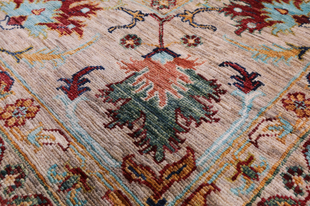 9' 1" X 12' 1" Persian Tabriz Hand Knotted Wool Rug Q11310