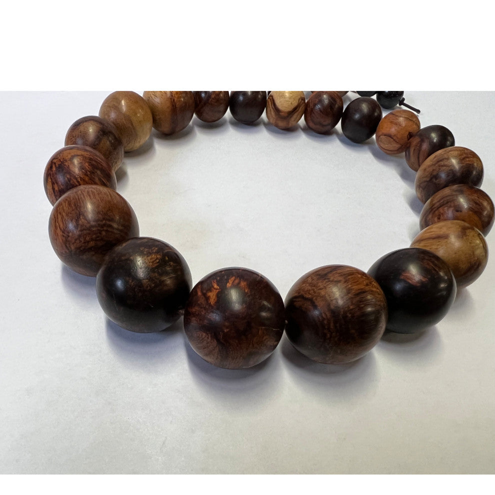 Chinese Huanghuali Rosewood Beads Hand Rosary Praying Bracelet Hws2411