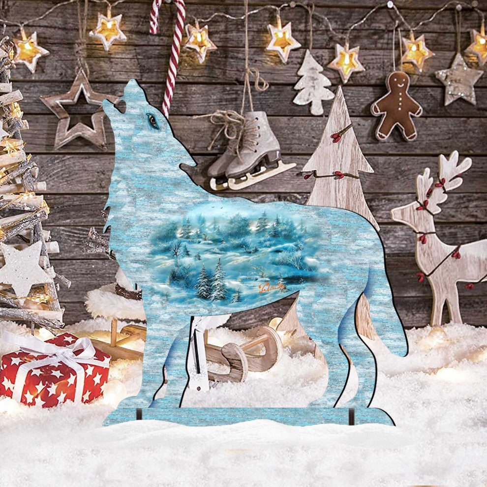 Winter Wolfs Scenic 32 Free-Standing Garden Decor