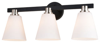 Vaxcel Lighting W0406 Vermont 3 Light 23"W Vanity Light - Matte Black / Satin