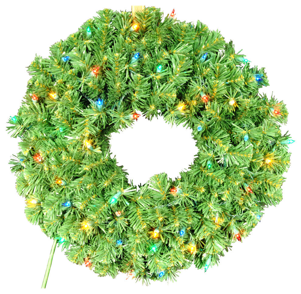 2' Pre-Lit Multi-Color Incandescent Sequoia Wreath