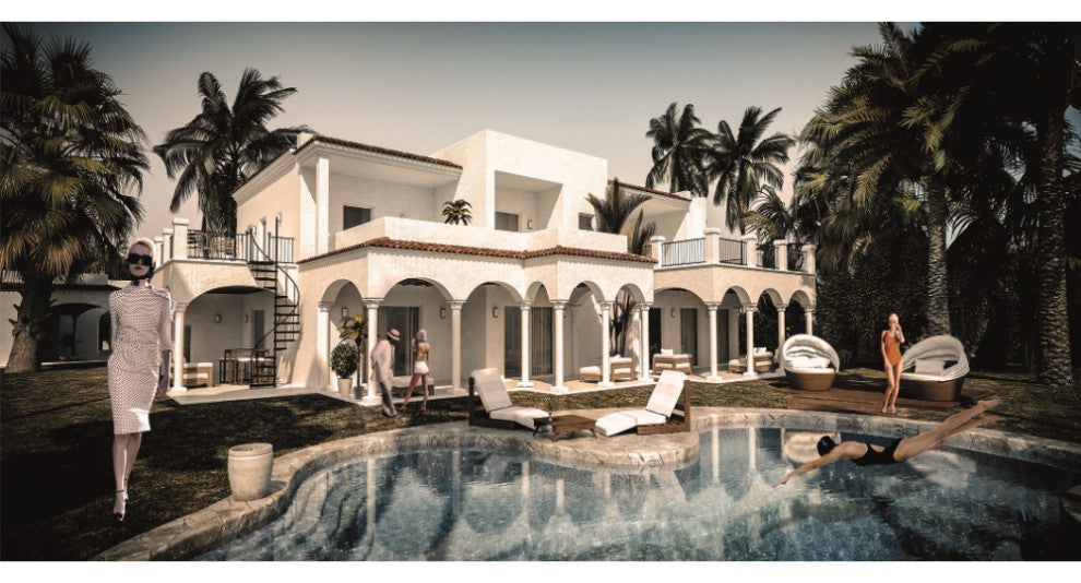 Vintage Style Photographic Artwork | Andrew Martin Afternoon In Palm Beach, 79"