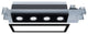 Silo LED Multiple Four-Light IC-Rated Airtight Housing, Light 2700K, Black