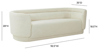 TOV Furniture Macie Cream Linen Sofa