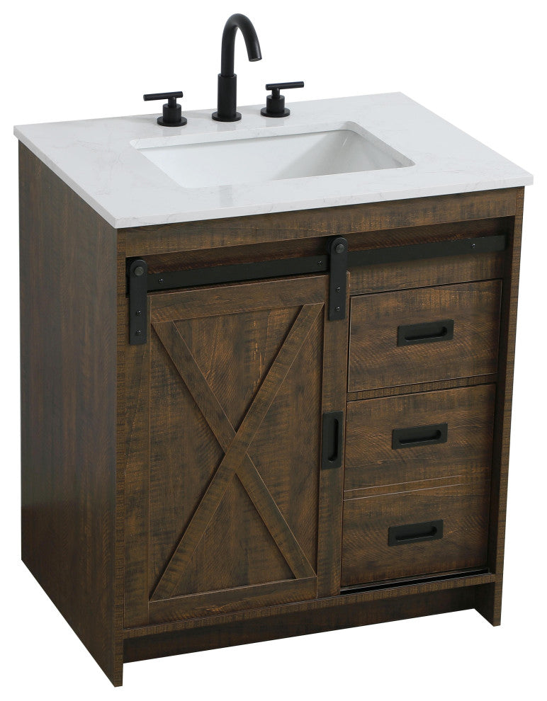 Home Living 30" Single Bathroom Vanity, Expresso