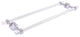Pacific Beach 30" Dotted Back to Back Shower Door Towel Bar, Satin Chrome