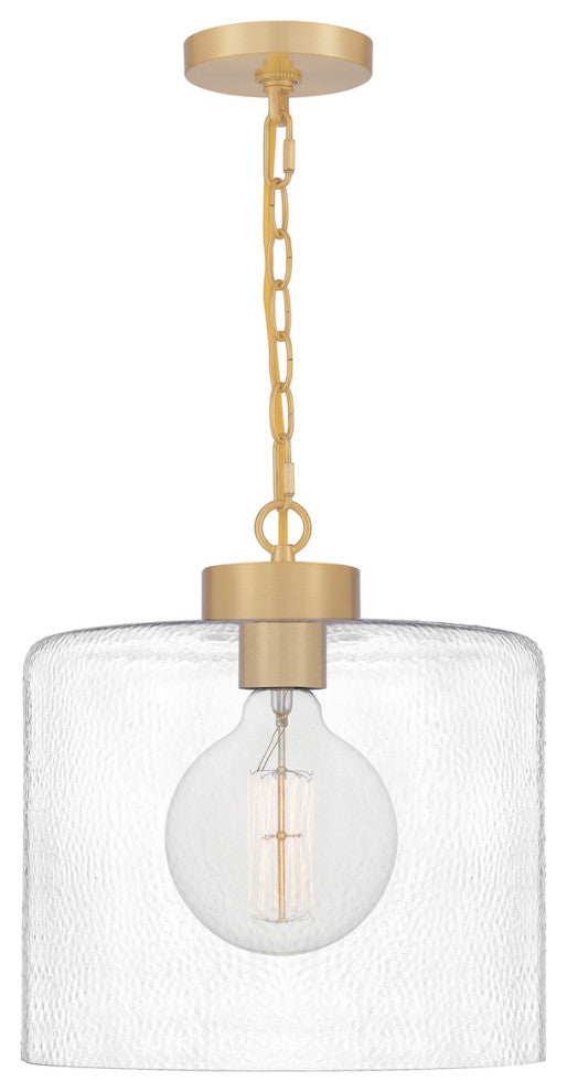 Quoizel ABR1512AB One Light Mini Pendant, Aged Brass Finish