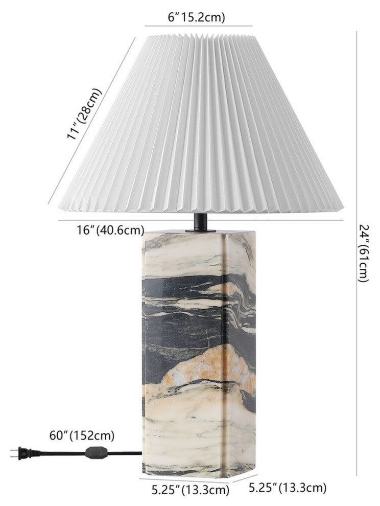 Safavieh Couture Mackenzie Square Marble Table Lamp