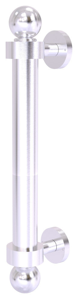 8" Reeded Door Pull, Satin Chrome