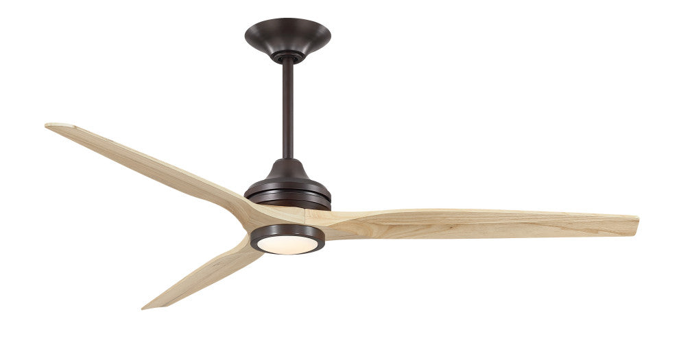 Fanimation Spitfire 64" Fan/LED Light, Dark Bronze, Natural