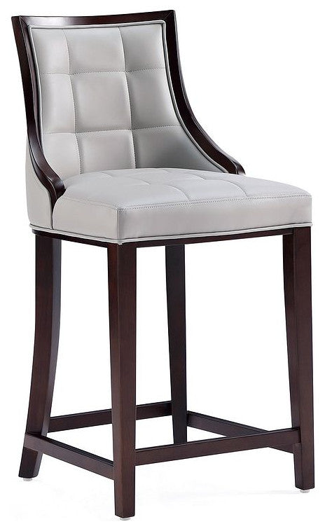 Manhattan Comfort Fifth Avenue Counter Stool, Light Grey, Single