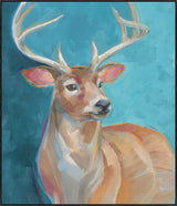 36x42 In Complementary Colors, Framed Artwork, Black