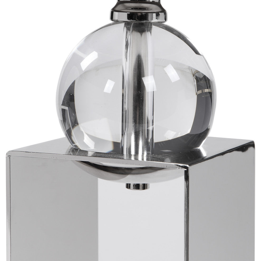 Lucian Candle or Candle Holder in Nickel