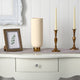 12.75" Elegance Ceramic Cylinder Vase With Gold Accents