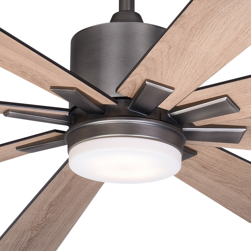 Crawford 60" Ceiling Fan, Dark Nickel