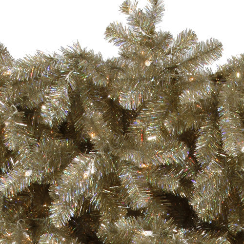 Vickerman Upside Down Artificial Tree, Tree: Champagne, 7.5', Lights: Clear