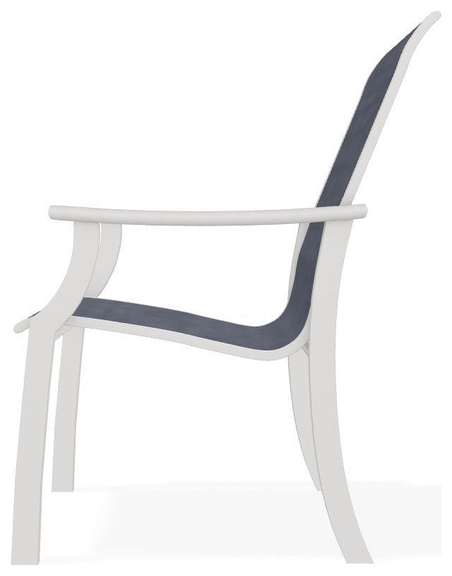 St. Catherine Sling Outdoor Armchair, Augustine Denim/Snow