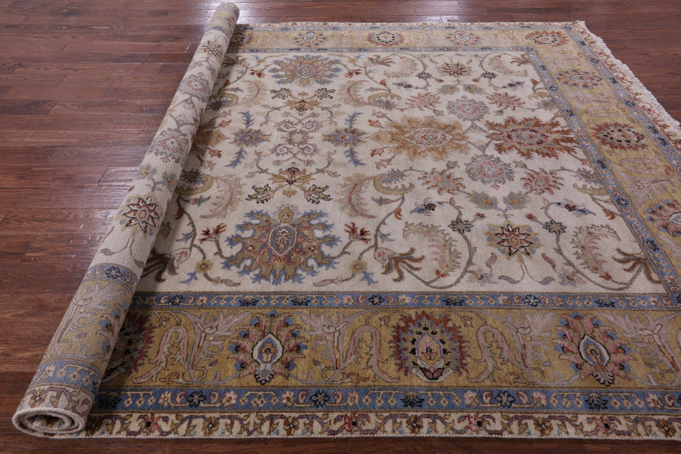 Persian Tabriz Hand Knotted Wool Rug 8' 1" X 9' 10" Q9023